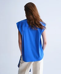 Selection Mango Women's Sleeveless Poplin Shirt