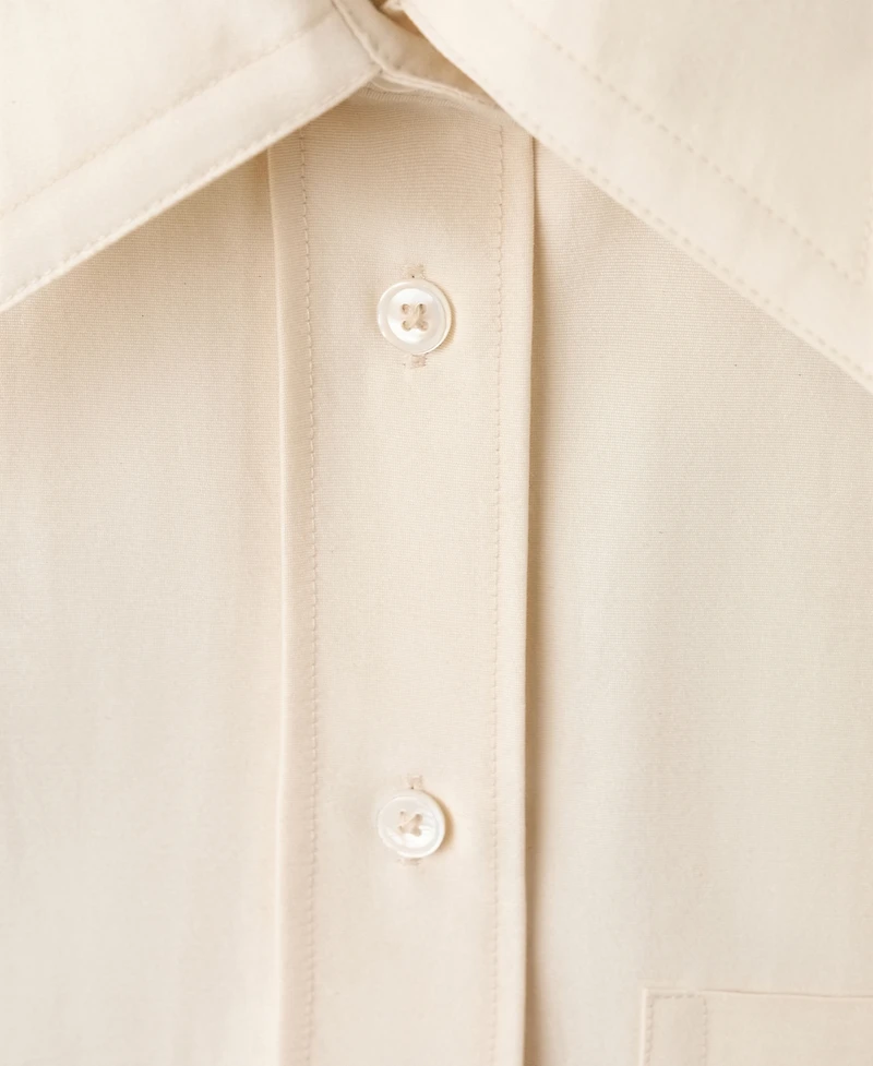 Selection Mango Women's Bow Detail Short-Sleeved Shirt