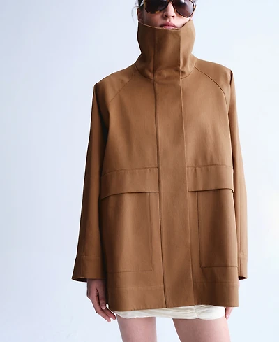 Selection Mango Women's Oversized Funnel Neck Jacket