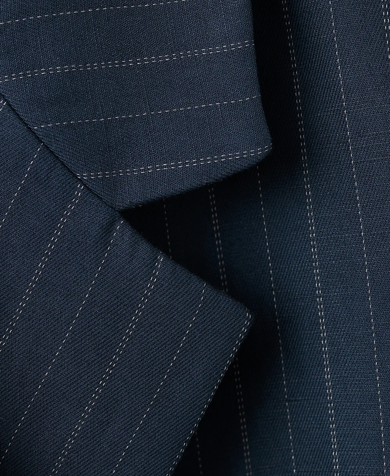 Selection Mango Women's Pinstriped Belted Blazer