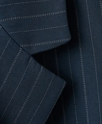 Selection Mango Women's Pinstriped Belted Blazer