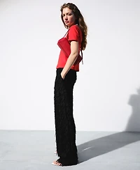 Selection Mango Women's Straight Threaded Pants