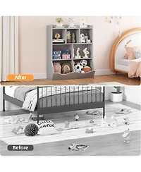 gaomon Set of 2 Three-Tier Kids Bookshelves, Toy Storage Cabinet with Cubby Shelves for Bedroom, Classroom, Playroom, Nursery