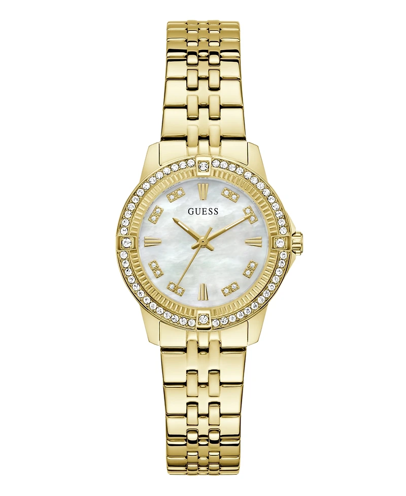 Guess Women's Glitz Gold-Tone Stainless Steel Analog Watch, 32mm