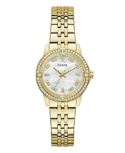 Guess Women's Glitz Gold-Tone Stainless Steel Analog Watch, 32mm