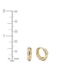 And Now This Gold Plated Crystal Stone Duo Hoop Set Earrings