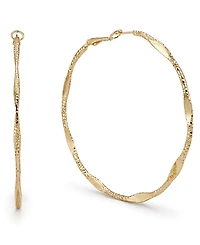 And Now This 18K Gold Plated or Silver Plated Hoop Earring