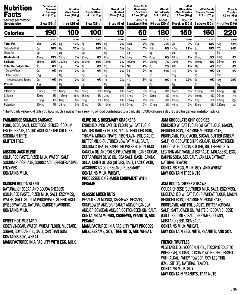 Hickory Farms Spring Charcuterie Board Gift Set, 11-Pc.