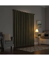 Amherst Velvet Noise Reducing Thermal Extreme 100% Blackout Back Tab Curtain Panel