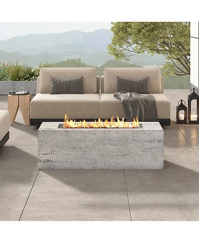 Streamdale Furniture 42" Propane Fire Pit w/Cover and Lava Rocks