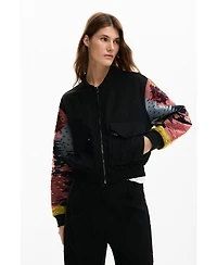 Desigual Women's Jacket Sleeves Patch
