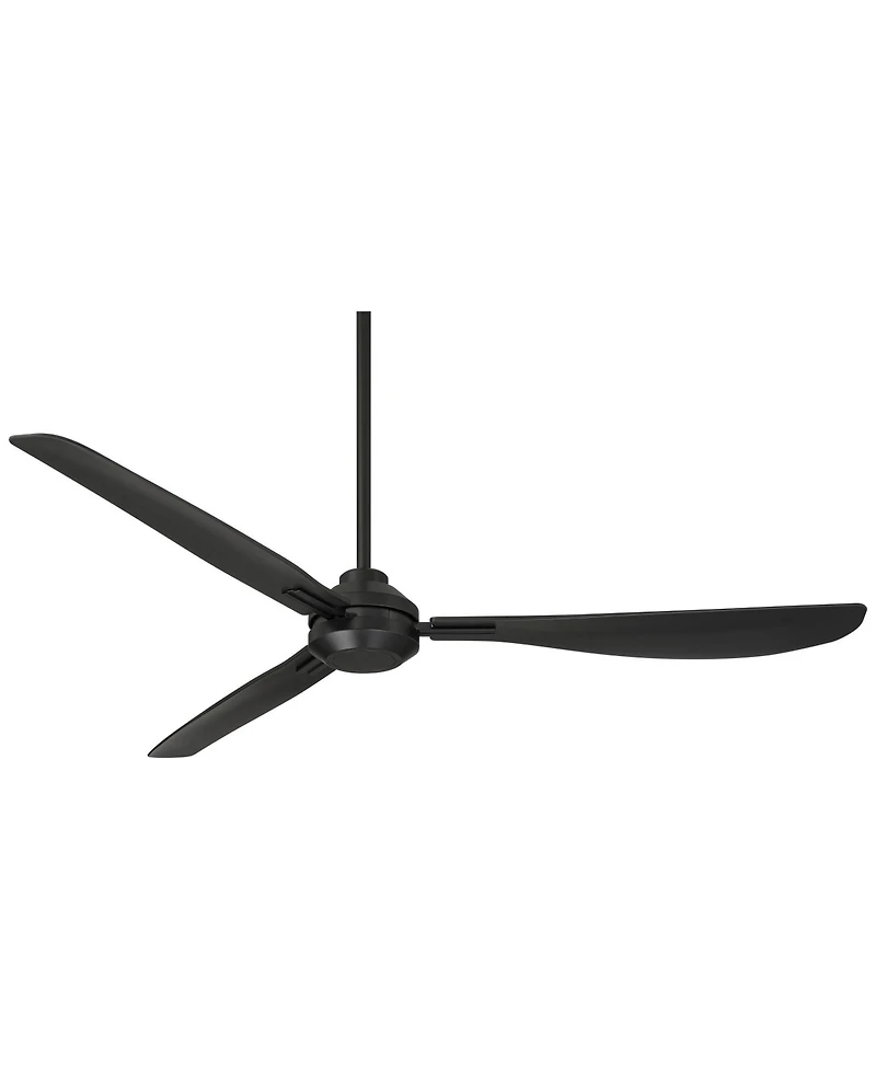 Casa Vieja 56" Sol Matte Black Wet Rated Ceiling Fan with Remote