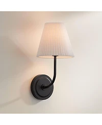 Possini Euro Design Possini Euro Nina 14" High Matte Black Wall Sconce
