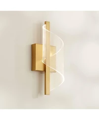 Possini Euro Design Possini Euro Cecilia 13" High Brushed Gold Cct Led Wall Sconce