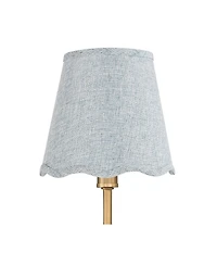 Possini Euro Design Ophelia 9 1/2"H Warm Brass Plug-In Wall Sconce with Scallop Shade