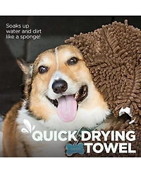 Aronkl Ultra Absorbent Microfiber Dog Towel with Hand Pockets Quick Dry Machine Washable for Wet Dogs Muddy Paws