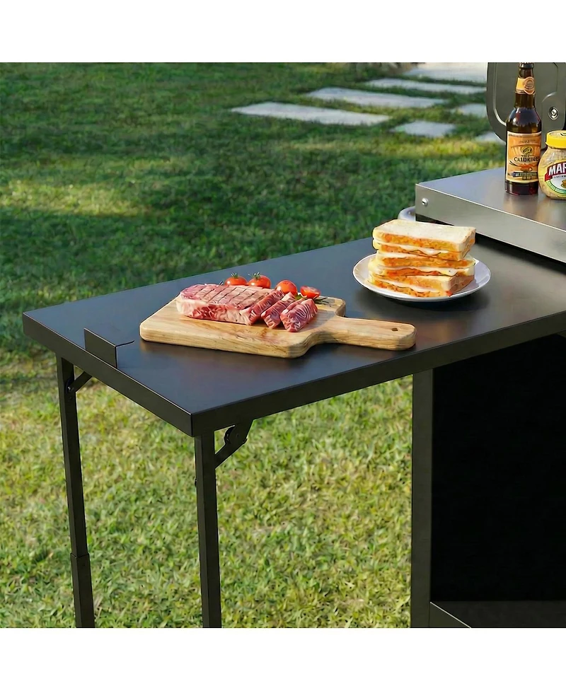 Streamdale Furniture Large Grill Table for Big Green Egg and Kamado Joe