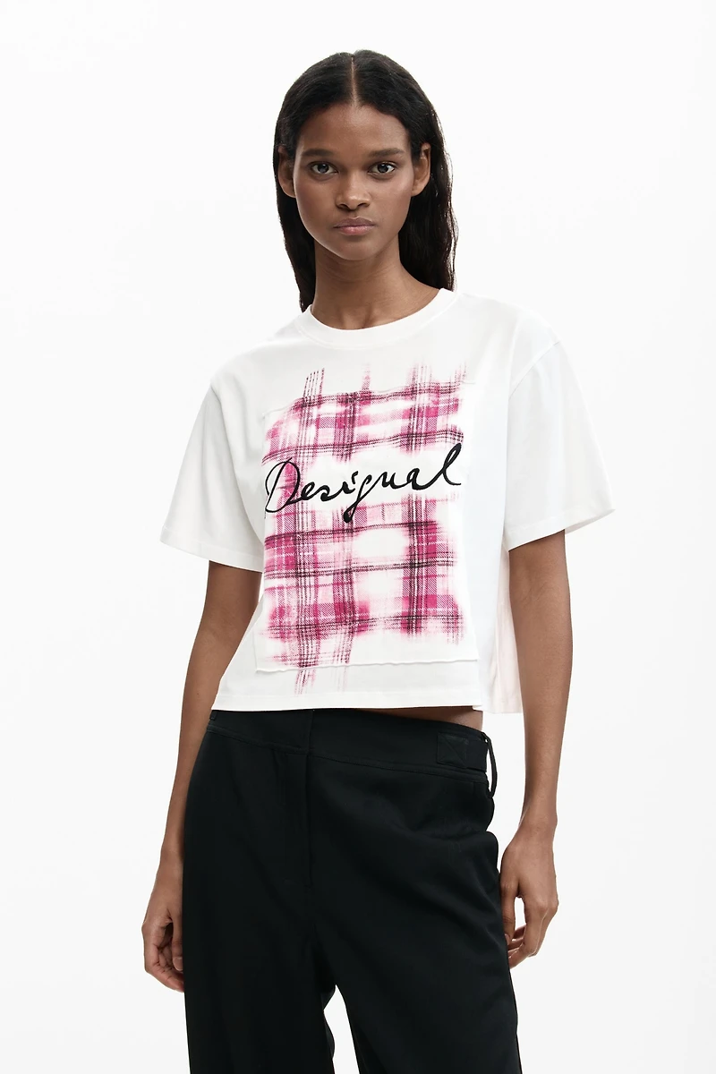Desigual Women's Checked Logo T-Shirt