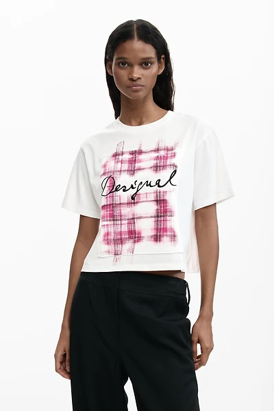 Desigual Women's Checked Logo T-Shirt