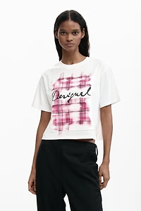 Desigual Women's Checked Logo T-Shirt