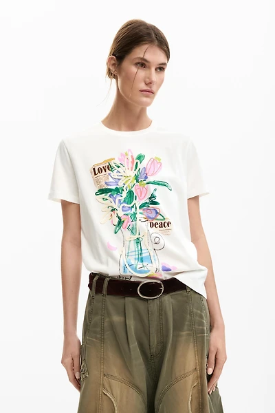 Desigual Women's Printed T-Shirt Vase