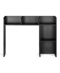 Gouun Desktop Bookshelf, 2-Tier Desktop Storage Organizer Office Storage Rack Wood Display Shelf, Desktop Bookshelf Hutch with Anti