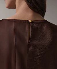 Donna Karan New York Petite Crewneck Sleeveless Blouse