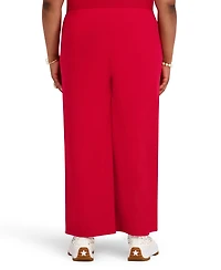 Kasper Women's High-Rise Pull-On Wide-Leg Cropped Pants