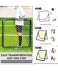 Happy Jump Portable Soccer Rebounder Net for Kids Soccer Training Practice