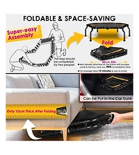 Happy Jump 50" Mini Fitness Trampoline Max. Load 250lbs Safe Silent Easy Installation