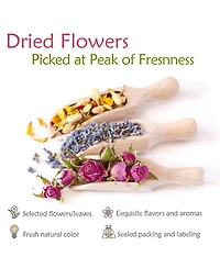 Gnuadz 21 bags Dried Flowers Herbs Kit for Candle Soap Making