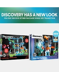 Discovery Kids Mindblown Glow Roll Marble Run Light-Up Construction Set, 92-Pieces