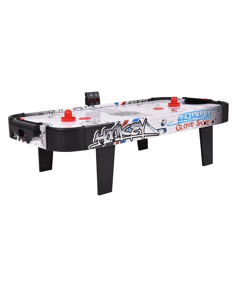 Slickblue 42 Inch Air Powered Hockey Table Top Scoring 2 Pushers