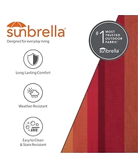 Vivere Double Cotton Hammock, Comfortable Daybed with Wood Frame, 8 Sunset