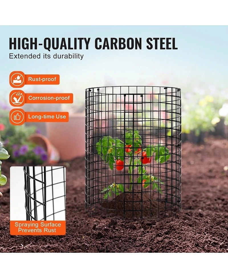 Sugift Plant Protector, 6 Pack, Chicken Wire Cages for Outdoor Plants, 12.6" Dia