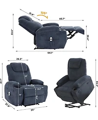 gaomon Electric Power Lift Recliner Chair for Elderly, Power Lift Reclining Sofa Chairs for Adults,Living Room Chair with Massage & Heat