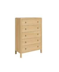 Gaomon Mid-Century Modern Wood Dresser with 5 Drawers for Bedroom