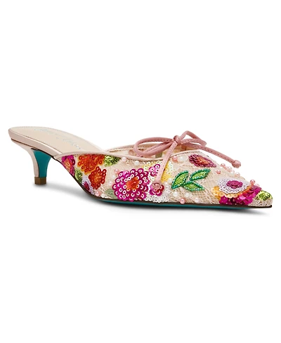 Betsey Johnson Women's Keely Slip-On Heeled Mules
