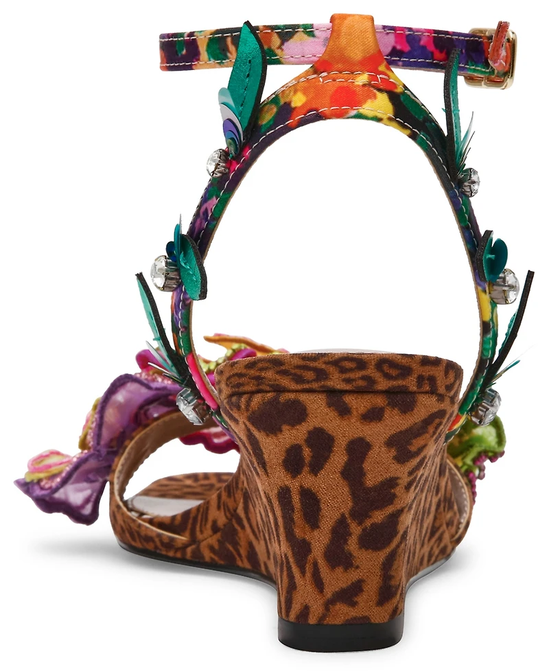 Betsey Johnson Women's Spenser Open Toe Wedge Sandals