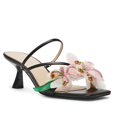 Betsey Johnson Women's Wells Floral Slide Dress Sandals