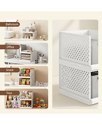 Yigii 3 Pack Stackable Closet Organizers Plastic Drawers Space Saving Bins for Wardrobe Pantry Kitchen Bathroom Office