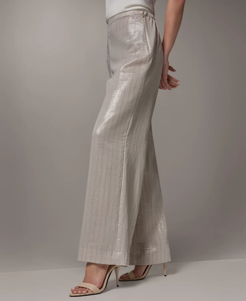 Donna Karan New York Women's Pinstripe Mid Rise Pants