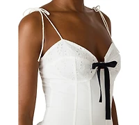 Bb Dakota Women's Sweetheart Neck Midi Dress