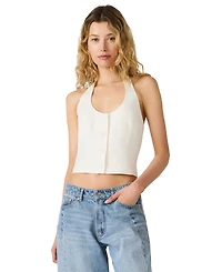 Steve Madden Women's Cropped Scoop Neck Vest
