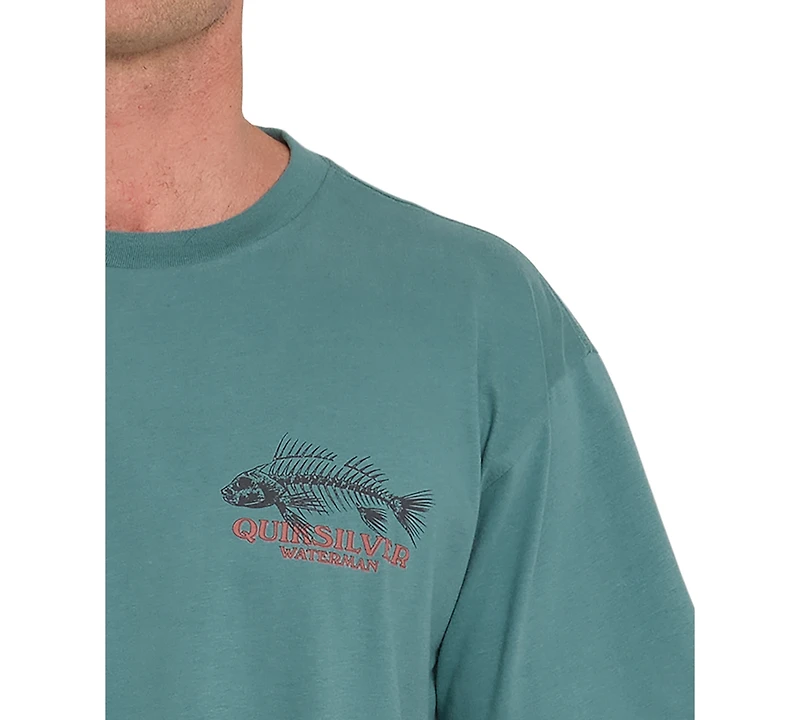 Quiksilver Waterman Men's Short-Sleeve Fish Bones T-Shirt