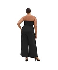 City Chic Women's Attract Strapless Jumpsuit