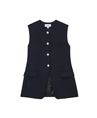 Reiss Women's Button-Through Longline Waistcoat