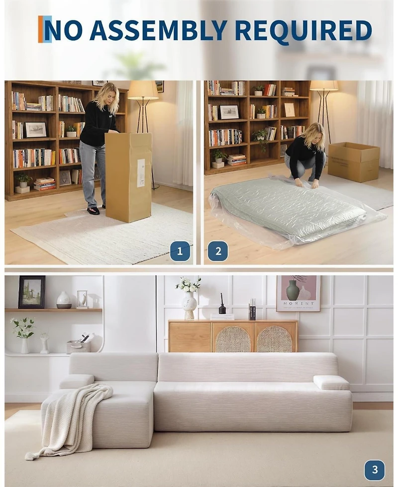 gaomon Modular Cloud Sofa Sectional, Sectional Couch with Deep Seat