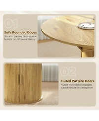 Homcom Extendable Dining Table, 60" Oval Kitchen Table for 6