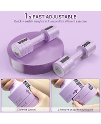 Sportneer Adjustable Dumbbells Hand Weights 5 lb Each Pair with 2 3 4 5 lb Plates Fast Adjust 4 in 1 for Home Gym Exercise Training